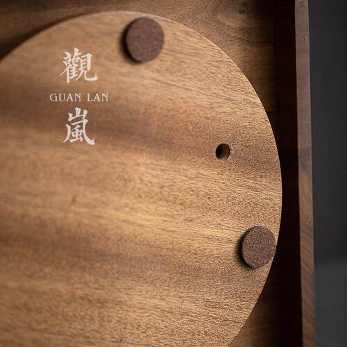 观岚胡桃木茶壶茶置架茶具收柜旋XY-AA000转桌面展示架杯博古架纳