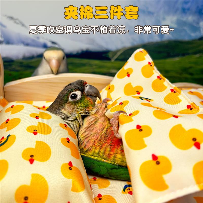 鹦鹉睡床原木小床鸟窝玄凤小太金太阳鹦鹉躺着睡觉防压保暖鸟床头