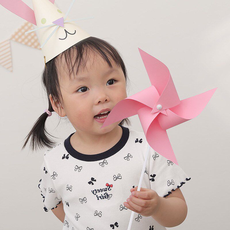 户外七彩旋转风车我们毕业啦幼儿园悬挂生日布置景区装饰玩具地推