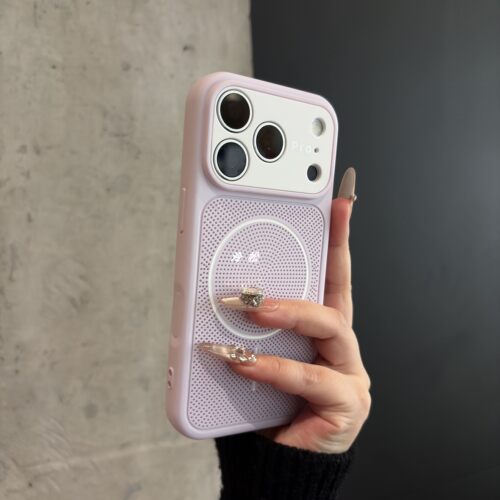 极简纯色透气散热硅胶磁吸手机壳