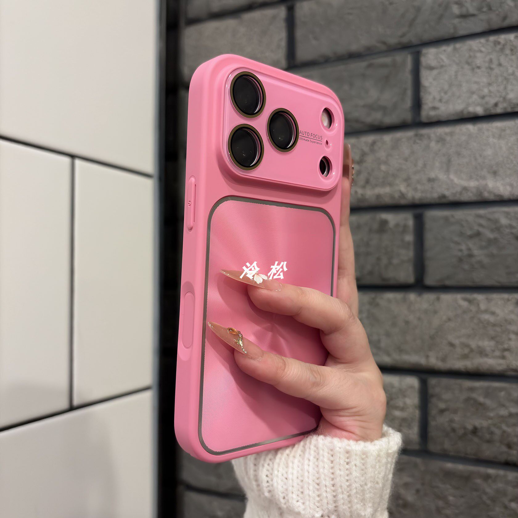 ins高级感极光CD纹大视窗适用苹果17手机壳17promax新款iphone16pro女款13pm全包硬壳15pro防摔14情侣手机套