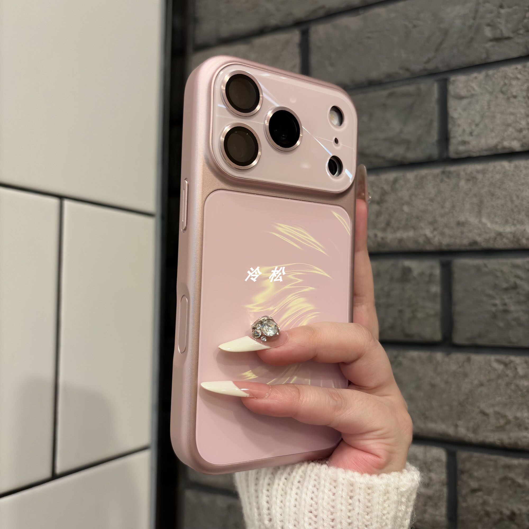 秒变17羽纱花纹适用苹果17promax手机壳渐变新款iphone17磨砂13pro高级感16Pro带镜头膜15防摔套14女款保护套