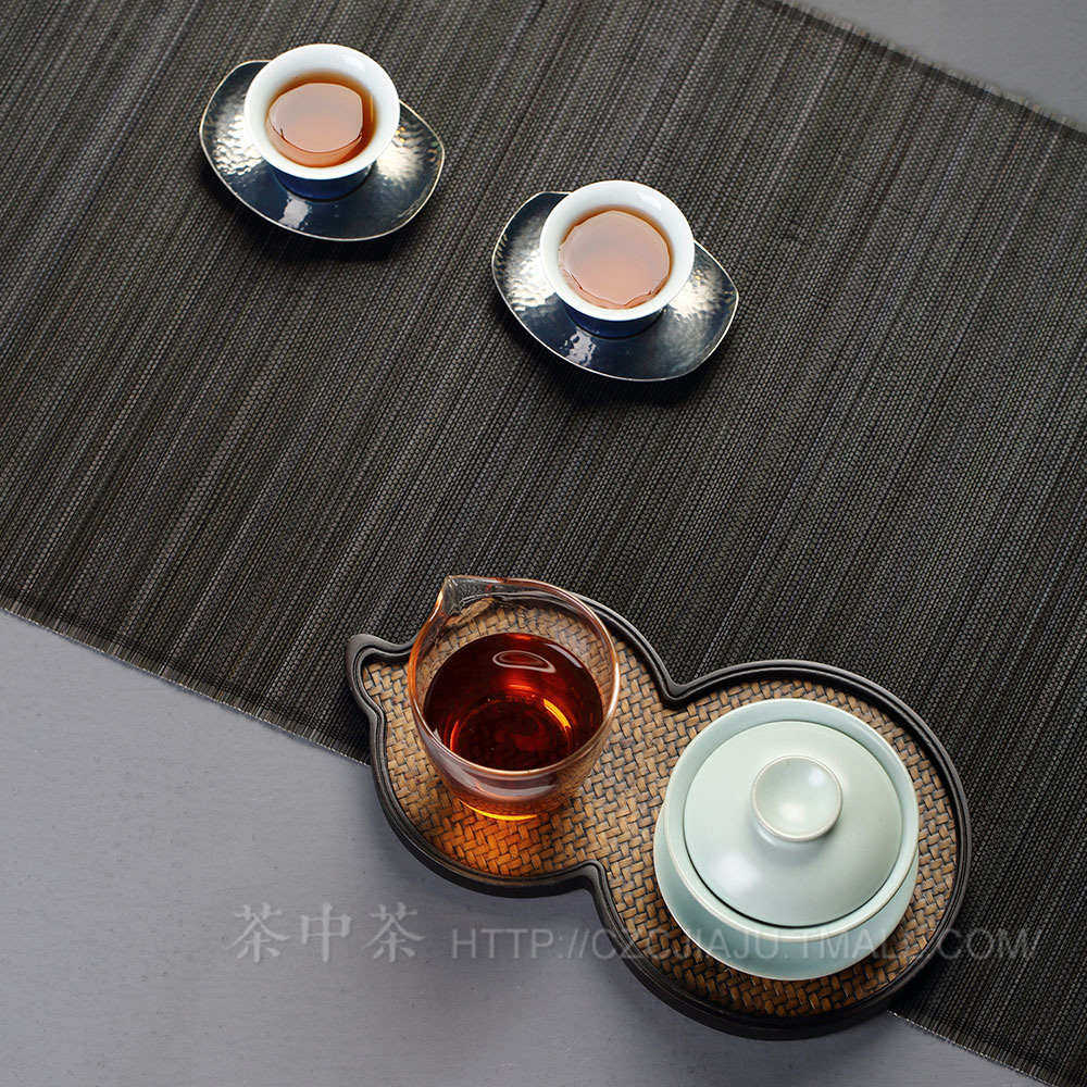 宋席重竹干泡禅意席面茶托茶具茶盘承小号壶托盘竹席竹制台家用
