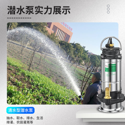全铜电机家用潜水泵220v小型污水D泵抽水大流量农用灌溉排污抽水