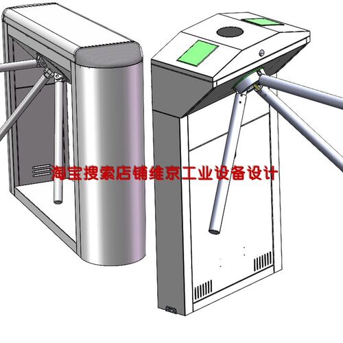 2种三辊道闸图纸/闸机图纸/安检设备图纸/三辊道闸3d图纸