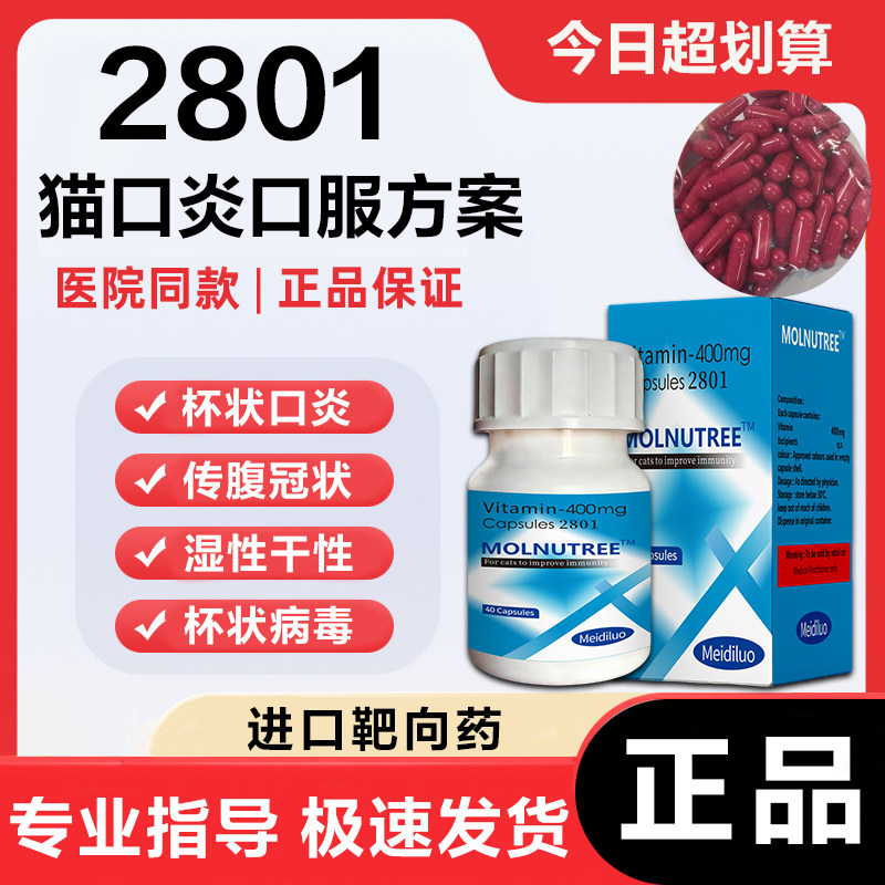 2801猫口炎传腹靶向药定制软胶囊