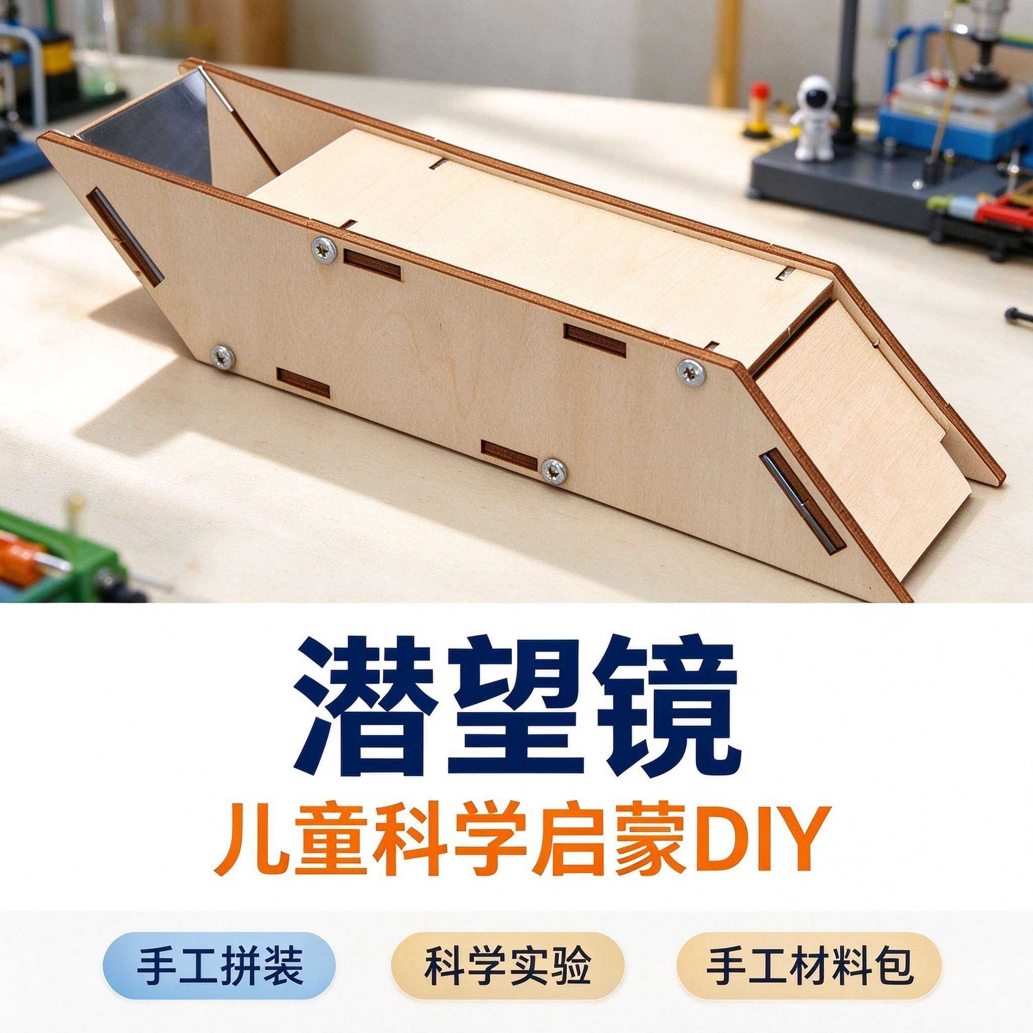 儿童科学实验玩具DIY伸缩潜望镜