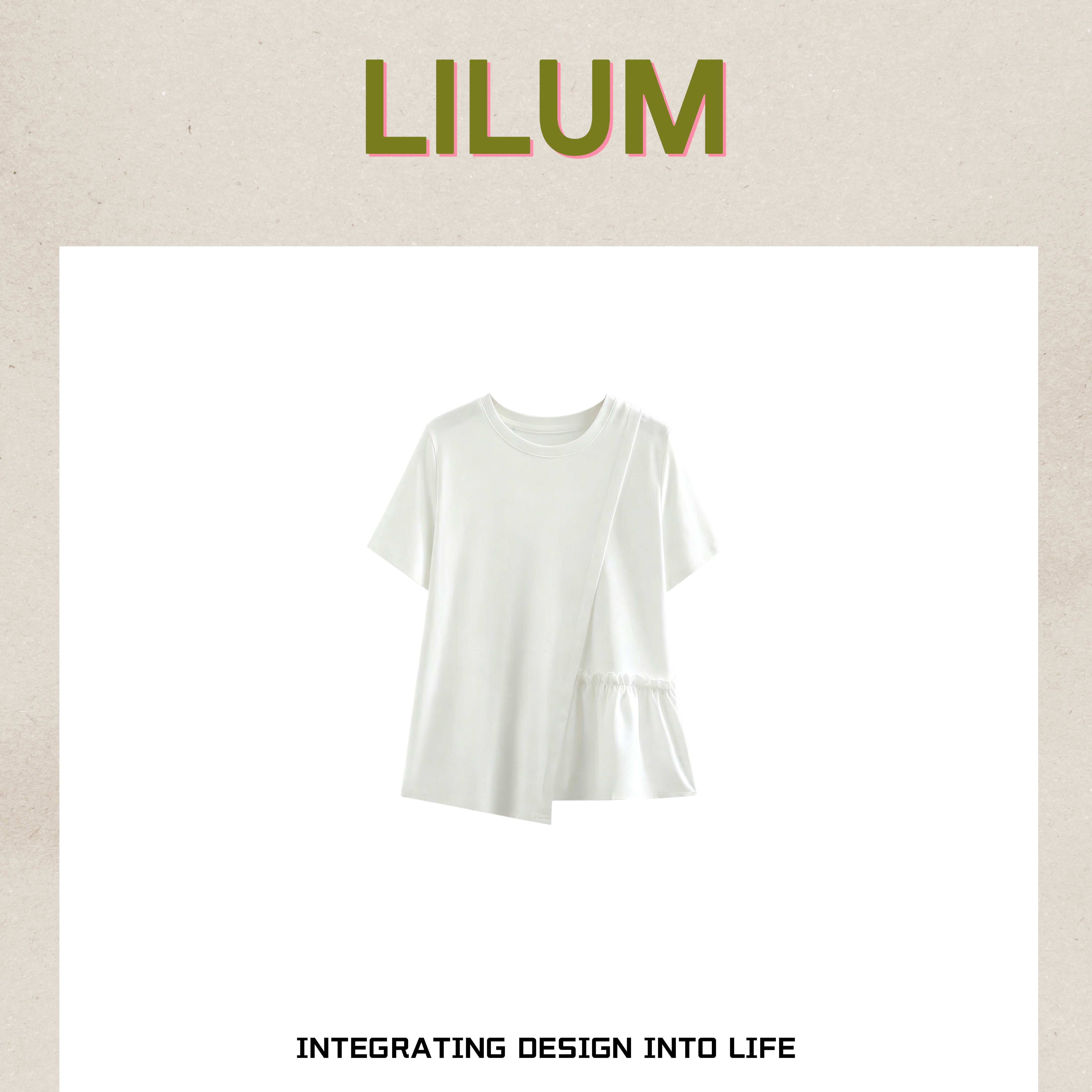 【小田直播间】LILUM厘白【觅夏】时尚百搭休闲短袖
