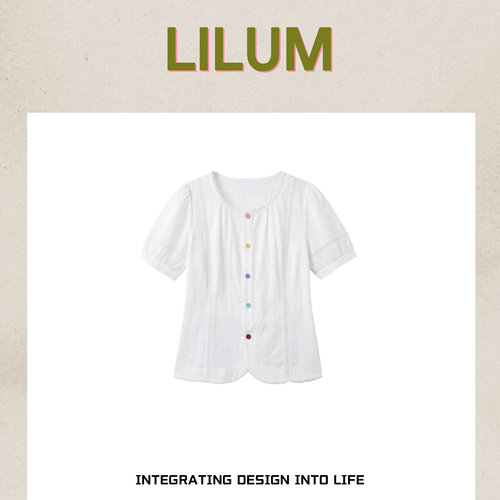 【甜甜专享】LILUM厘白【芳华衬衣】时尚百搭休闲衬衣