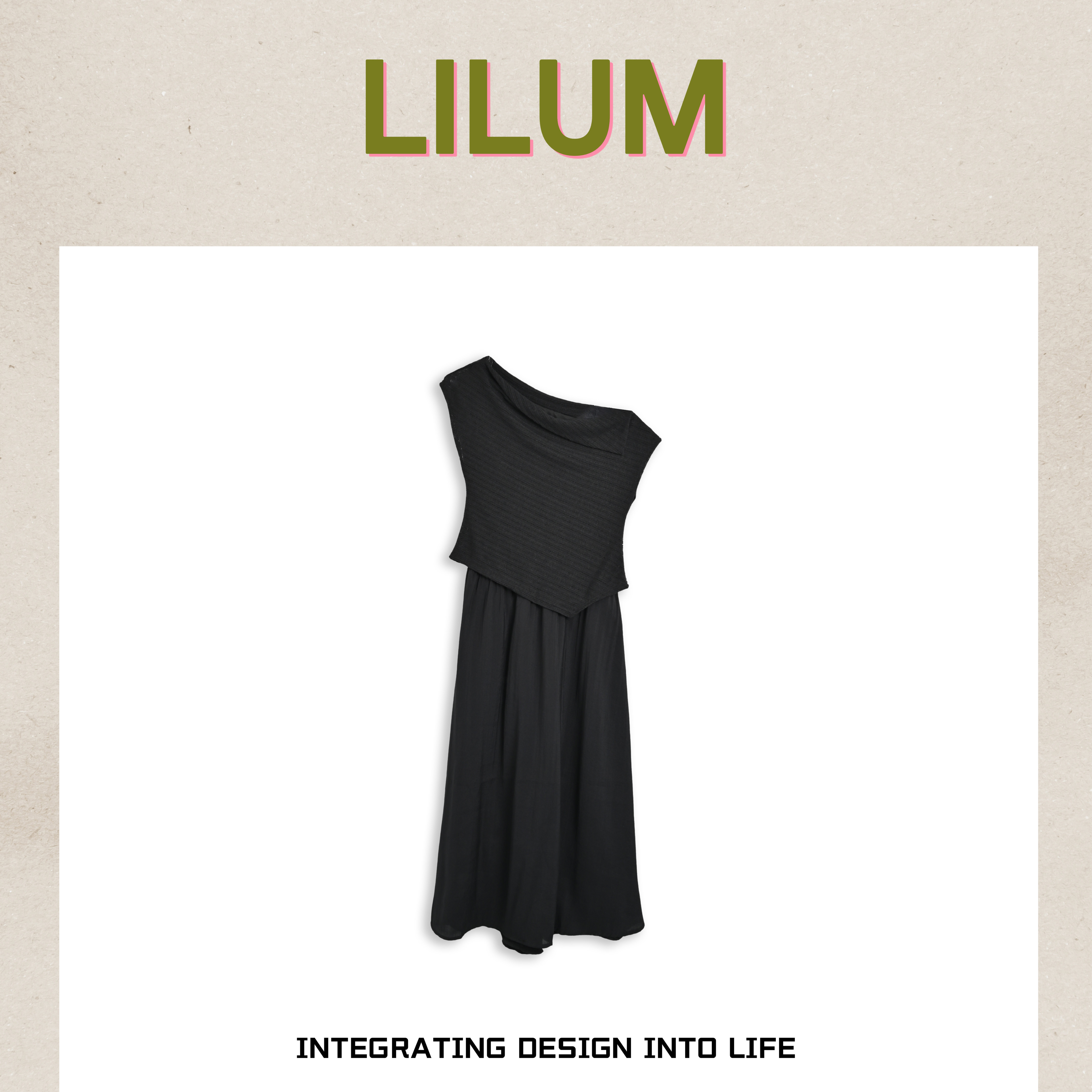 【小田专享】LILUM厘白【心水连衣裙】时尚百搭休闲连衣裙