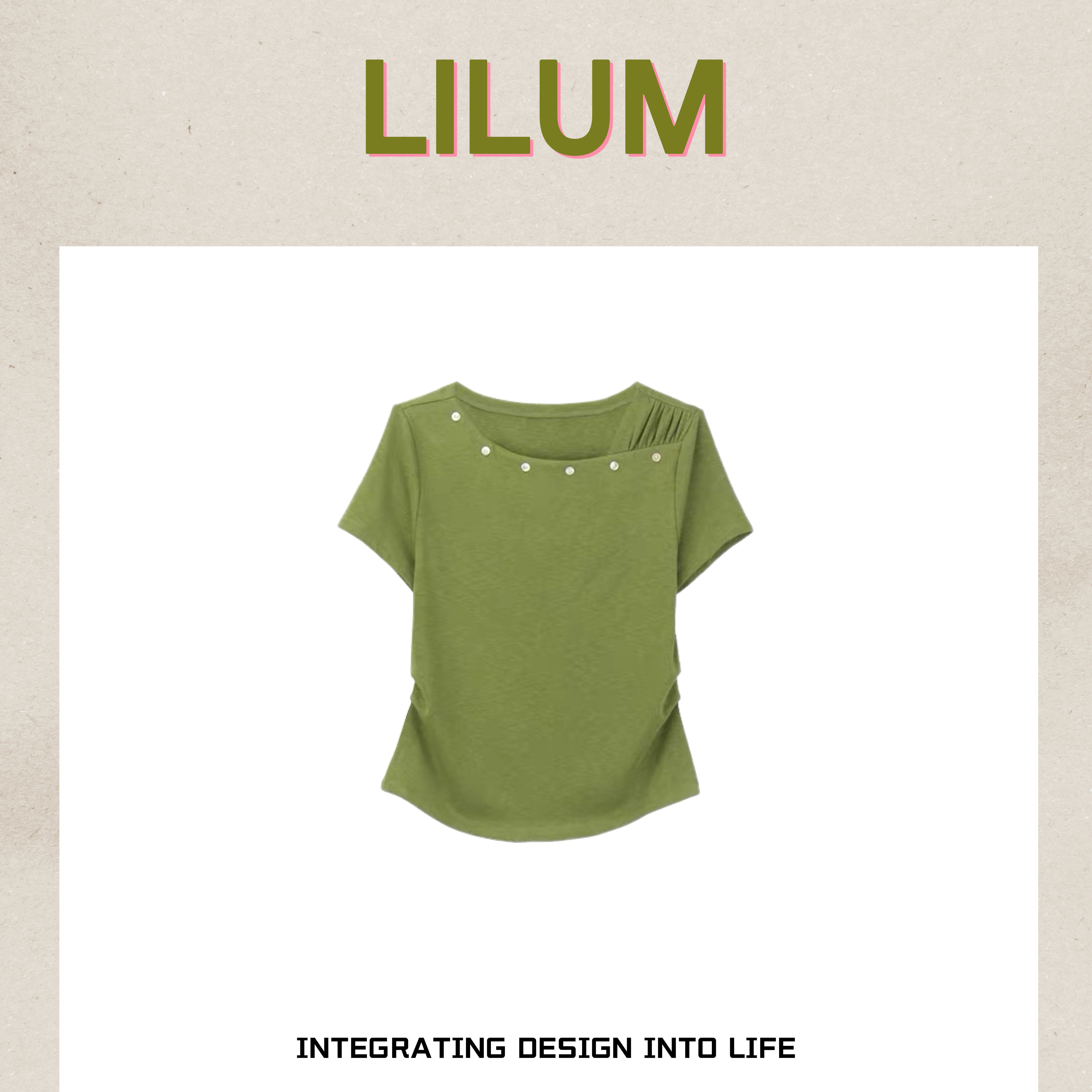 【小田直播间】LILUM厘白【卡尔短袖】时尚百搭休闲短袖