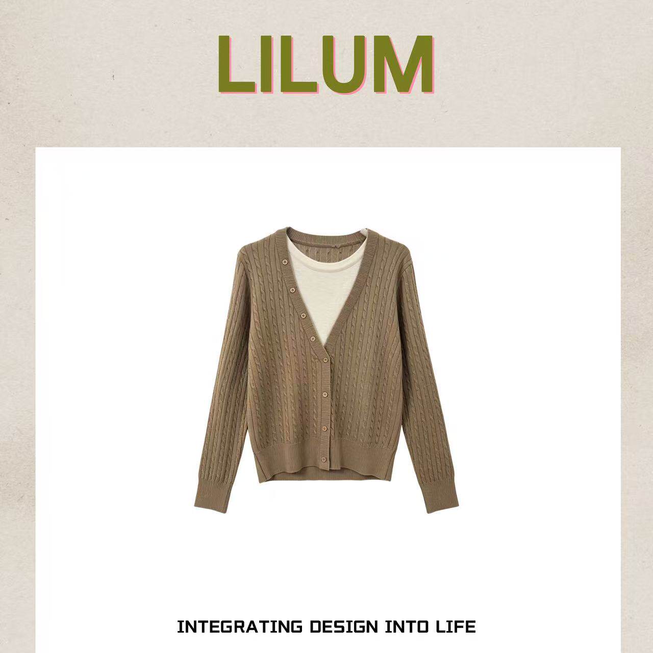 【小田直播间】LILUM厘白【千山翠】时尚百搭休闲打底