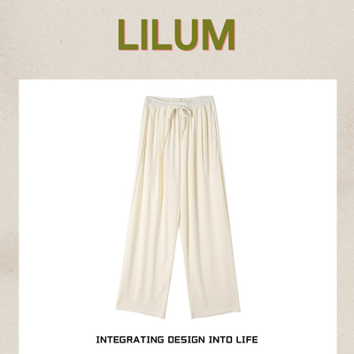 【小田直播间】LILUM厘白【青鸢】铜氨丝休闲裤LL6850