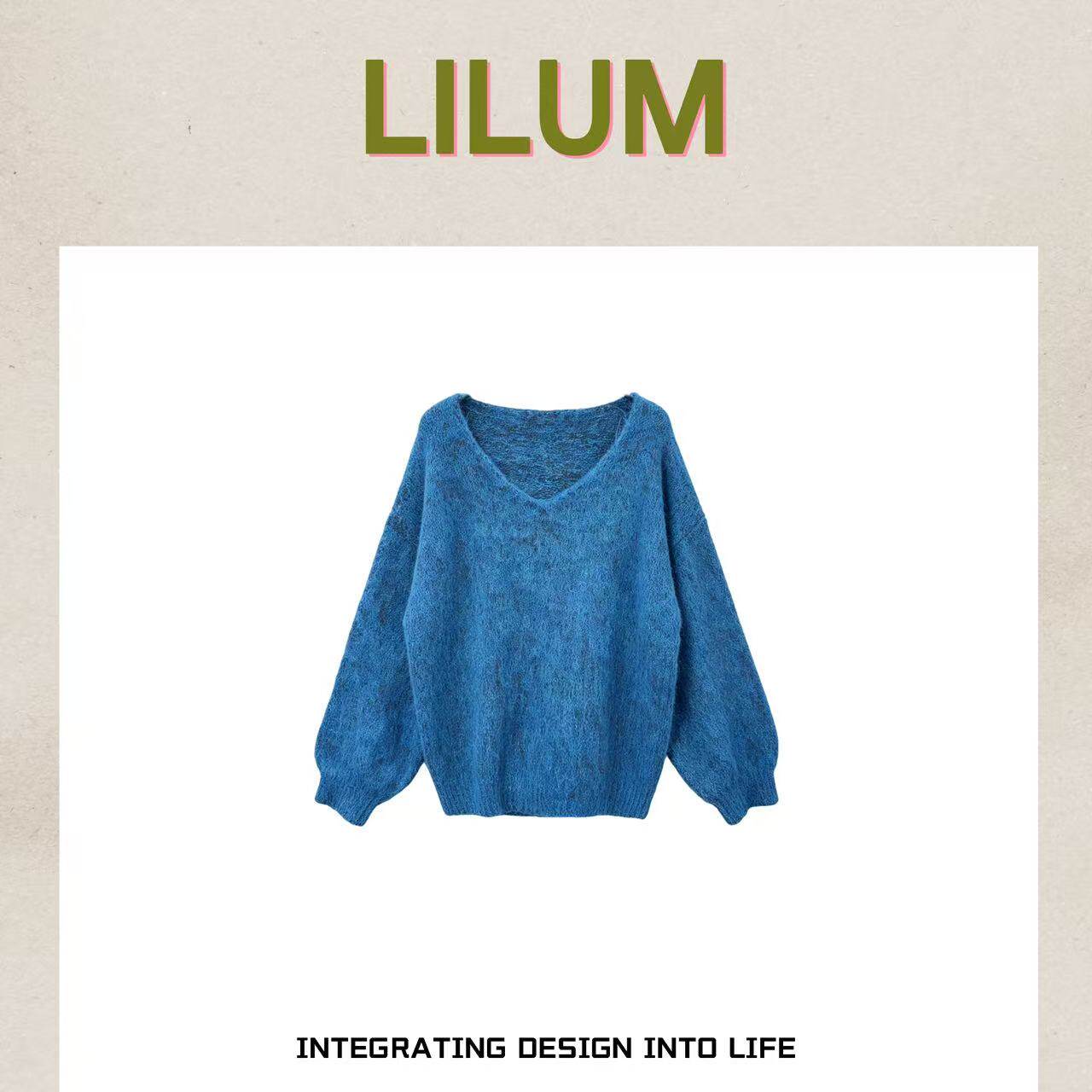 【小田直播间】LILUM厘白【花风毛衣】时尚百搭休闲毛衣