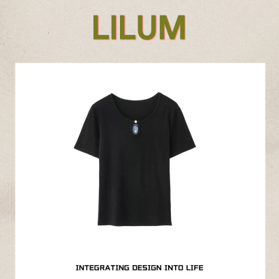 【甜甜专享】LILUM厘白【天江短袖】时尚百搭休闲短袖
