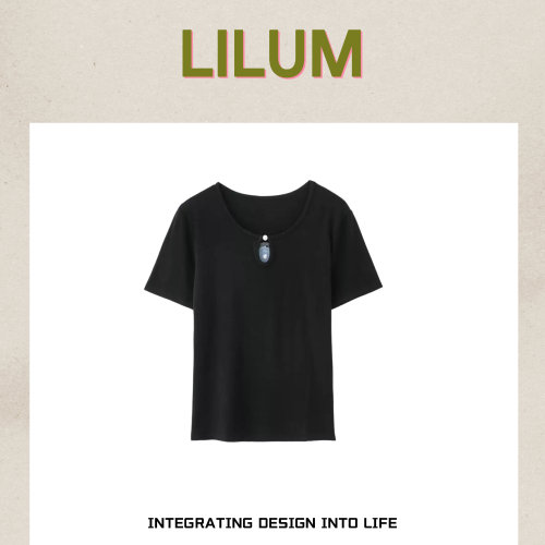 【甜甜专享】LILUM厘白【天江短袖】时尚百搭休闲短袖