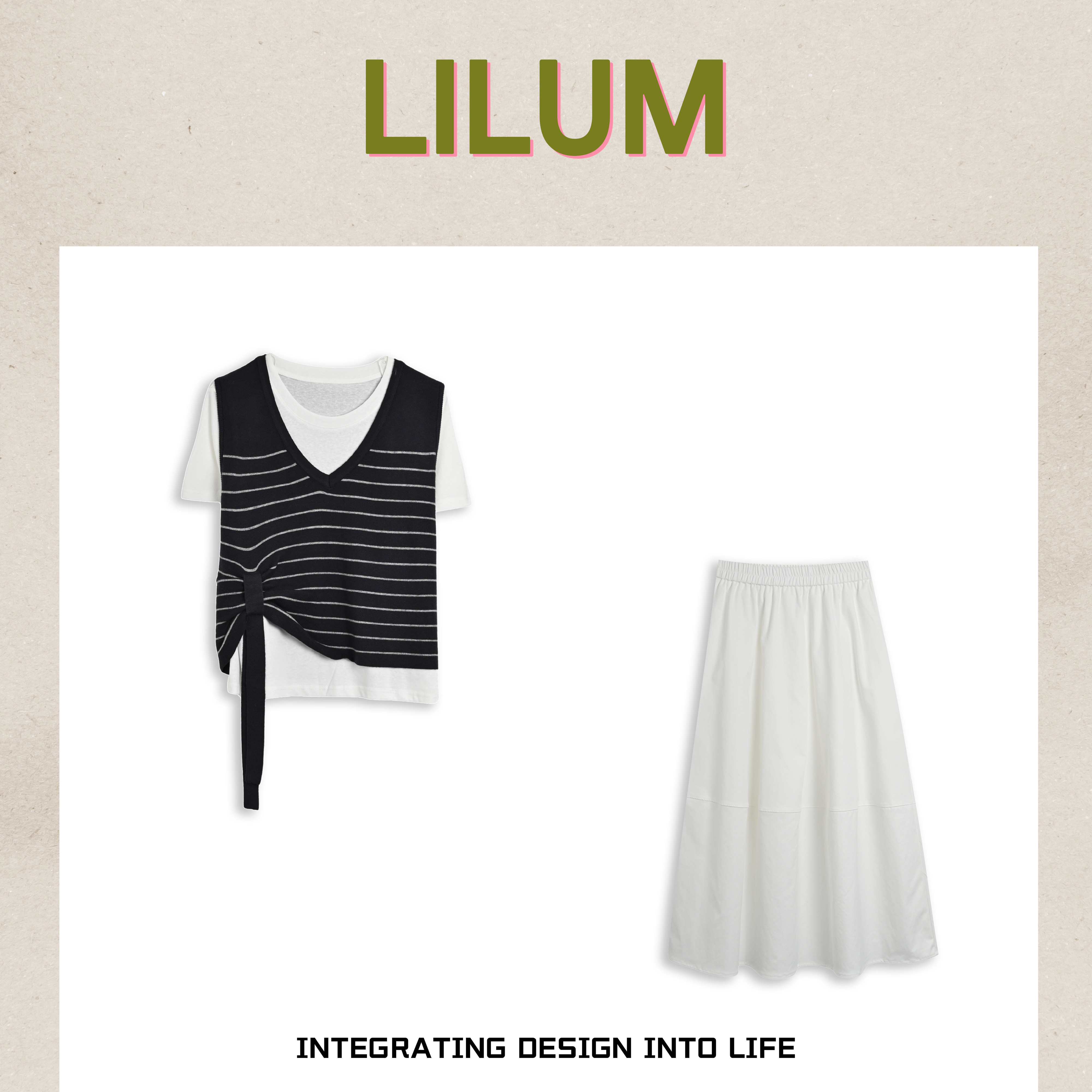 【小田专享】LILUM厘白【孤帆套装】时尚百搭休闲套装