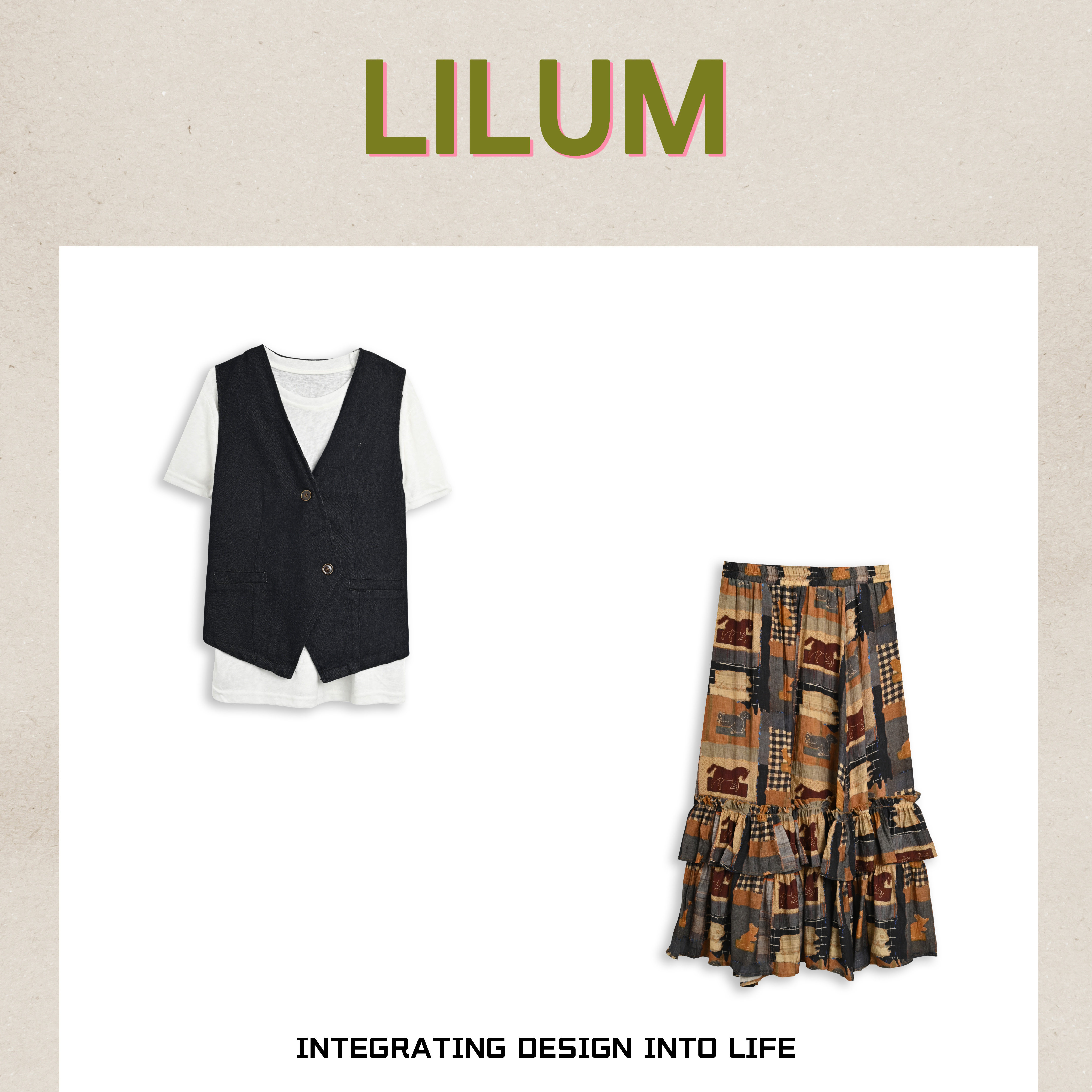 【小田专享】LILUM厘白【玄素套装】时尚百搭休闲套装