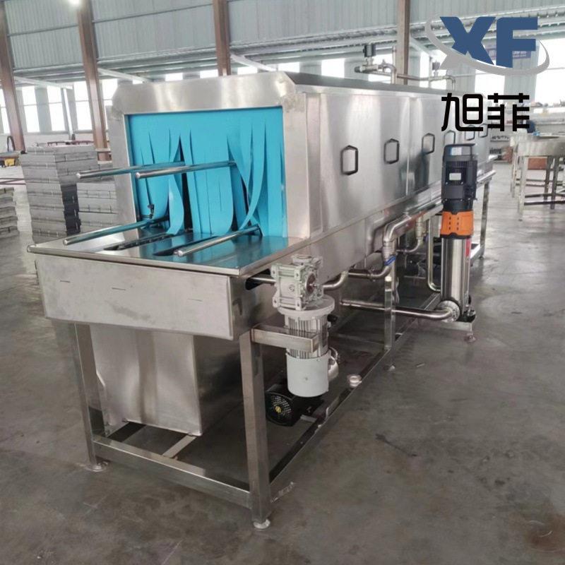 运行稳定全自动洗筐机连续式周转箱清洗机海鲜、水产、蛋糕框