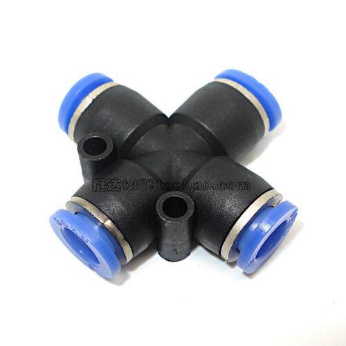 气动快插气管塑料快速Z头十字四通PA-接4 6 8 G10 12MM PZASKA变