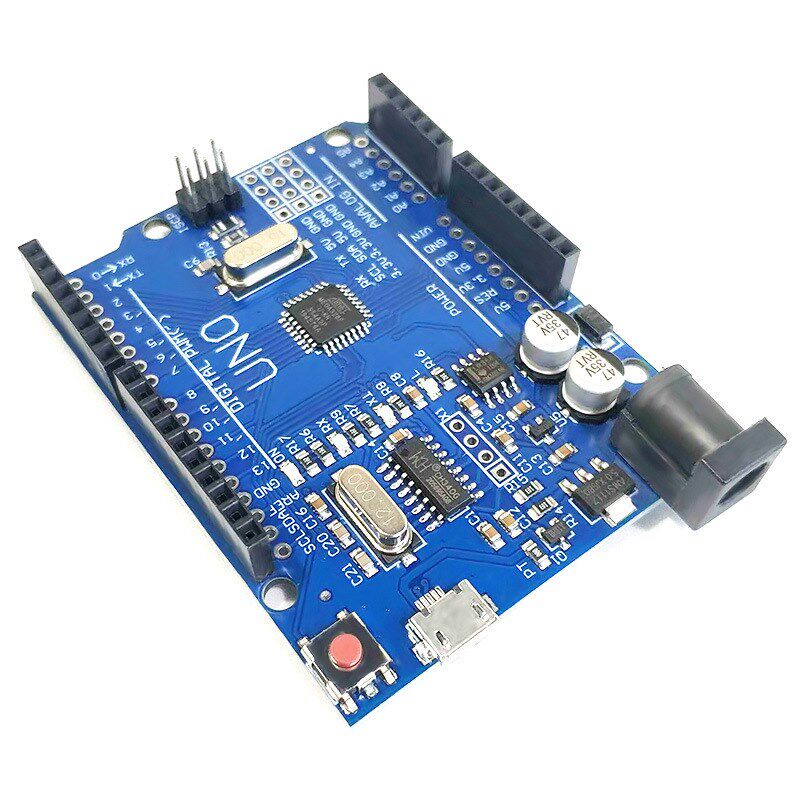 Micro UNO R3 开发板 改进版 增强版 ATmega328P单片机 蓝色板