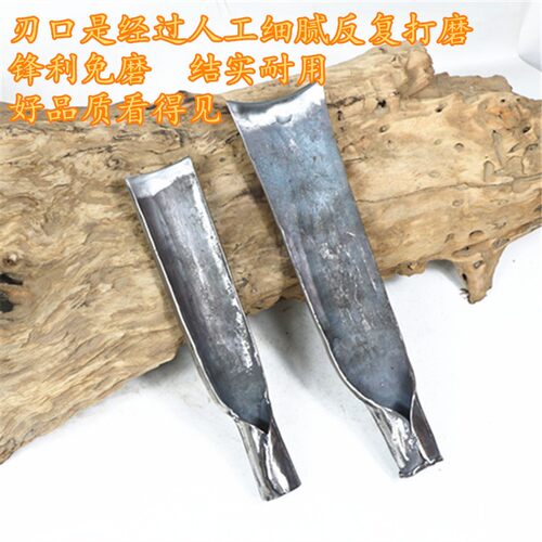 阳江手工弹簧钢锻打铁锹铁锨圆林锹挖树铲花锹钢锹配柄起苗器包邮