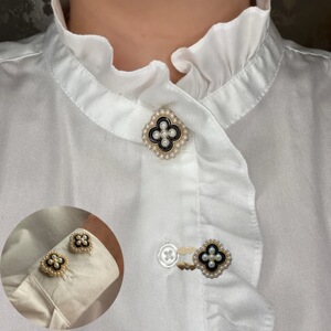 Button Covers 跨境小香风衬衫扣，钻饰纽扣套，袖扣，乌龟夹扣套