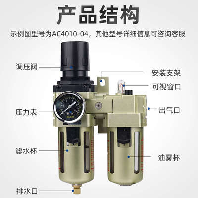SMC型油水分离器二联件AC2010-023010-034010-045010-06BLCH百灵