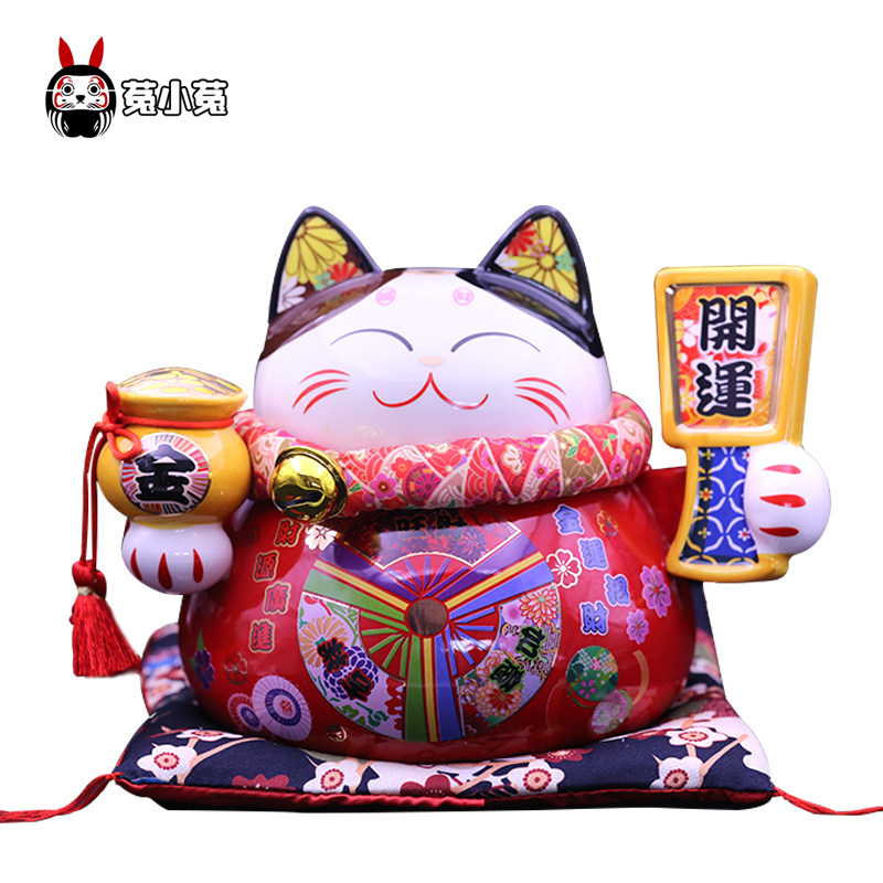 菟小菟招财猫二代存钱筒陶瓷摆饰家居摆设店铺 前台旺财运 旺财源