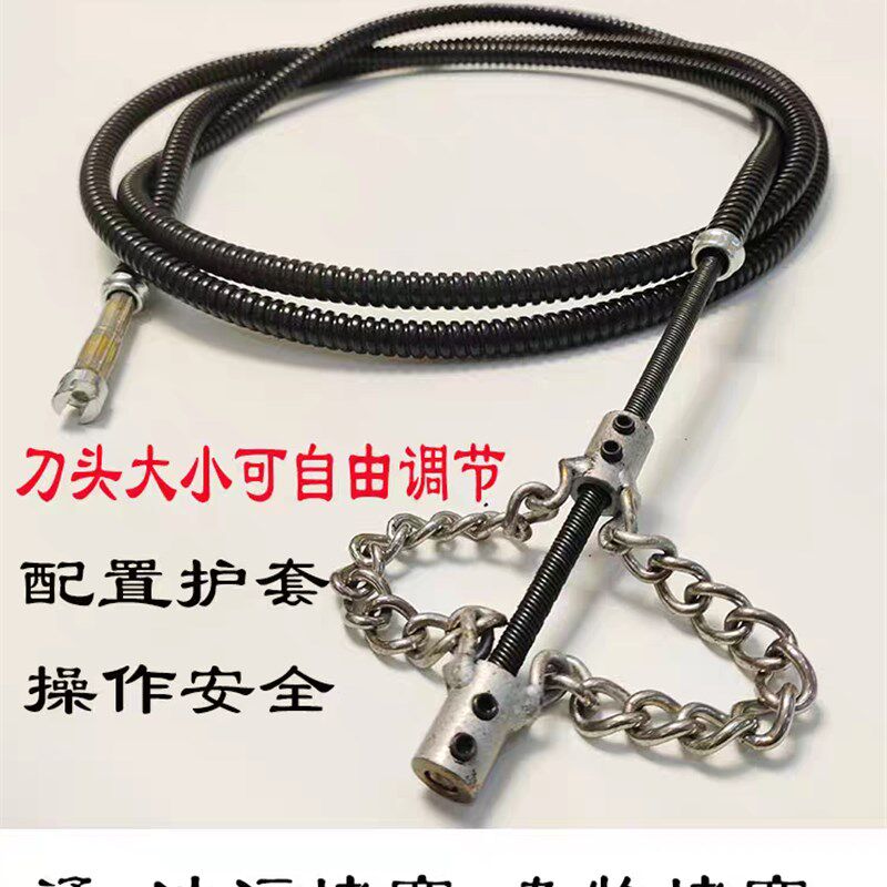 手电钻疏通弹簧可弯曲下水道专用工具神器厨房油污堵塞管道疏通器图片