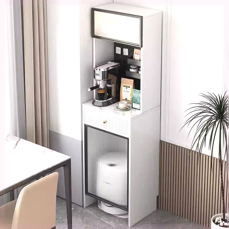 小户型餐边柜高柜一体柜风家政洞洞奶油扫地柜置物架机器人收纳板