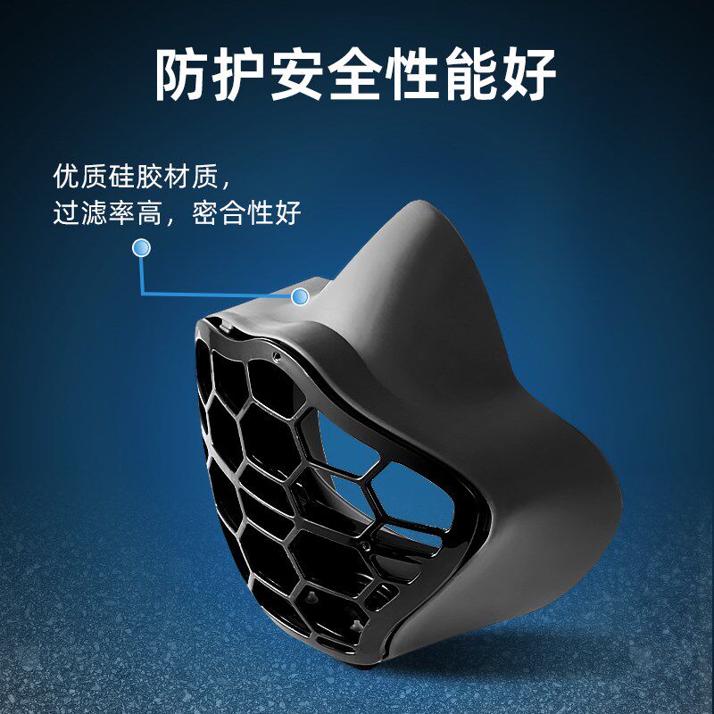 防尘面罩全脸防护防粉尘装修工地打磨电焊透明呼吸工业防护面罩