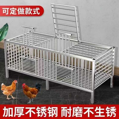 不锈钢鸡笼鸭鹅猫狗兔笼移动家用大小号加密加厚养殖厂直销特大号