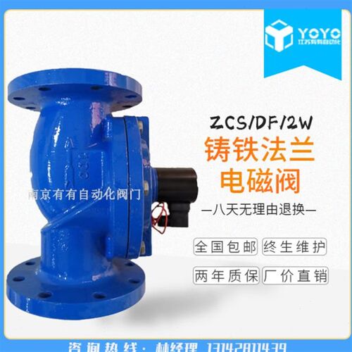 DF/ZCS常闭式法兰电磁阀 水用先导式电磁阀DN40 50 65 80 100 150