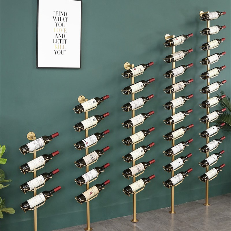 工业风铁艺红酒架壁挂酒瓶架简约右斜葡萄酒展示架落地红酒柜酒吧