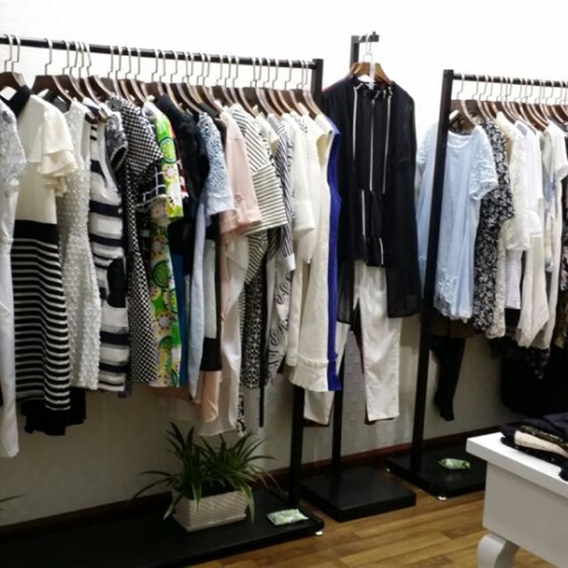 铁艺服装展示架单杠服装架落地中岛架服装货架侧挂服装店衣架包邮