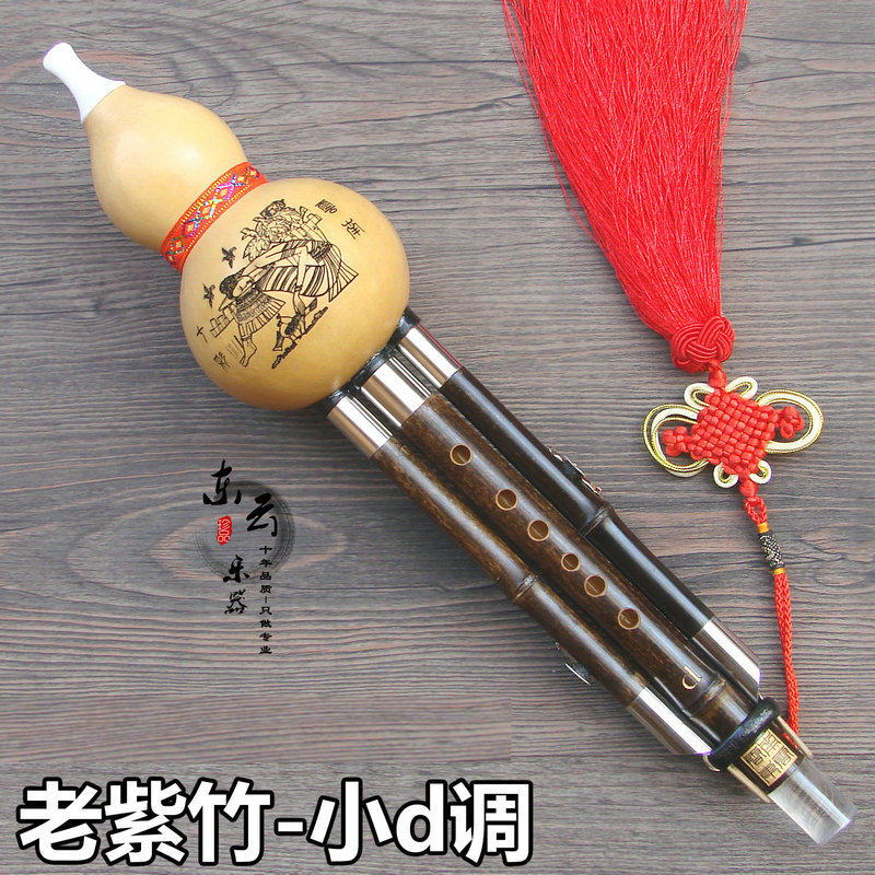 云南东云葫芦丝乐器专业演奏型老紫竹小d调葫芦丝(TZ-80)