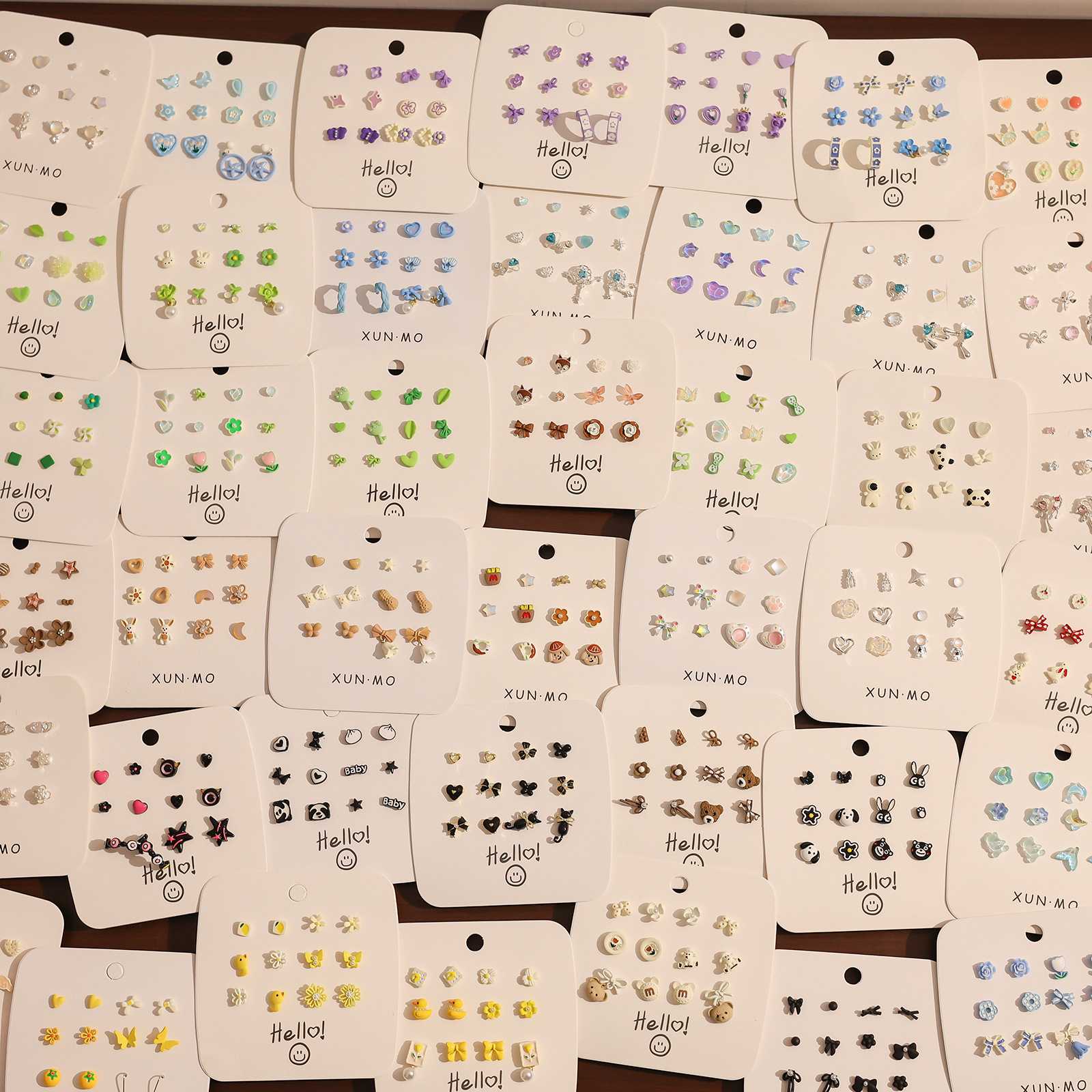 新款简约小巧银针耳钉套装外贸耳环组合可爱百搭耳饰