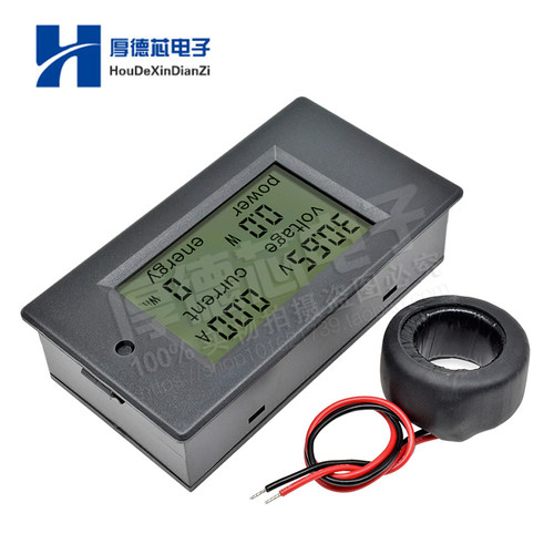 LCD交流数显多功能p电压电流功率表电量显示AC80-260V