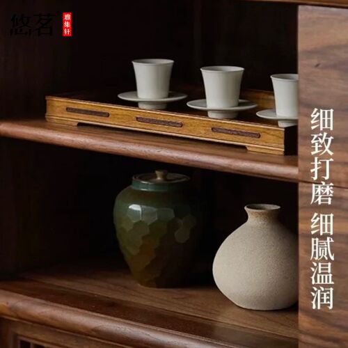 新中式茶叶柜家用茶室简约现代茶叶架子柜办O公室收纳柜多层置物