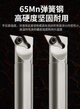 控弹簧钢加95度DUCR硬内孔车刀杆95度菱形镗Q孔刀柄S16-SUCR数11