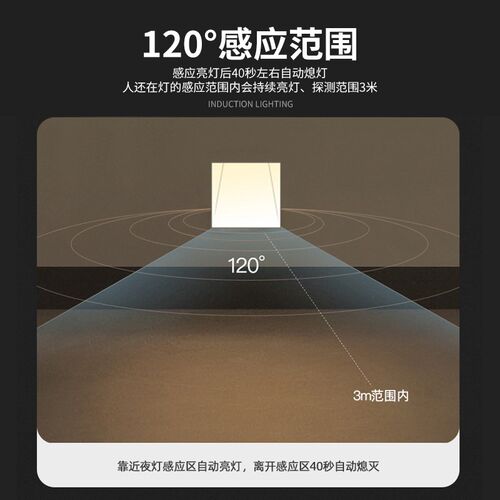 无边框预埋地脚灯楼梯踏步灯人体感D应梯步墙角壁灯过道氛围夜暗