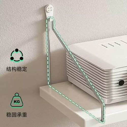 投影仪支架免打孔墙上床头壁挂置物架客厅墙收纳层架子W家用投影