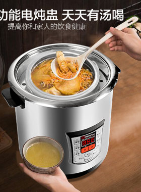 皇冠普通汤煲多功能电炖锅u隔水炖盅煲汤锅全自动不锈钢大容量家