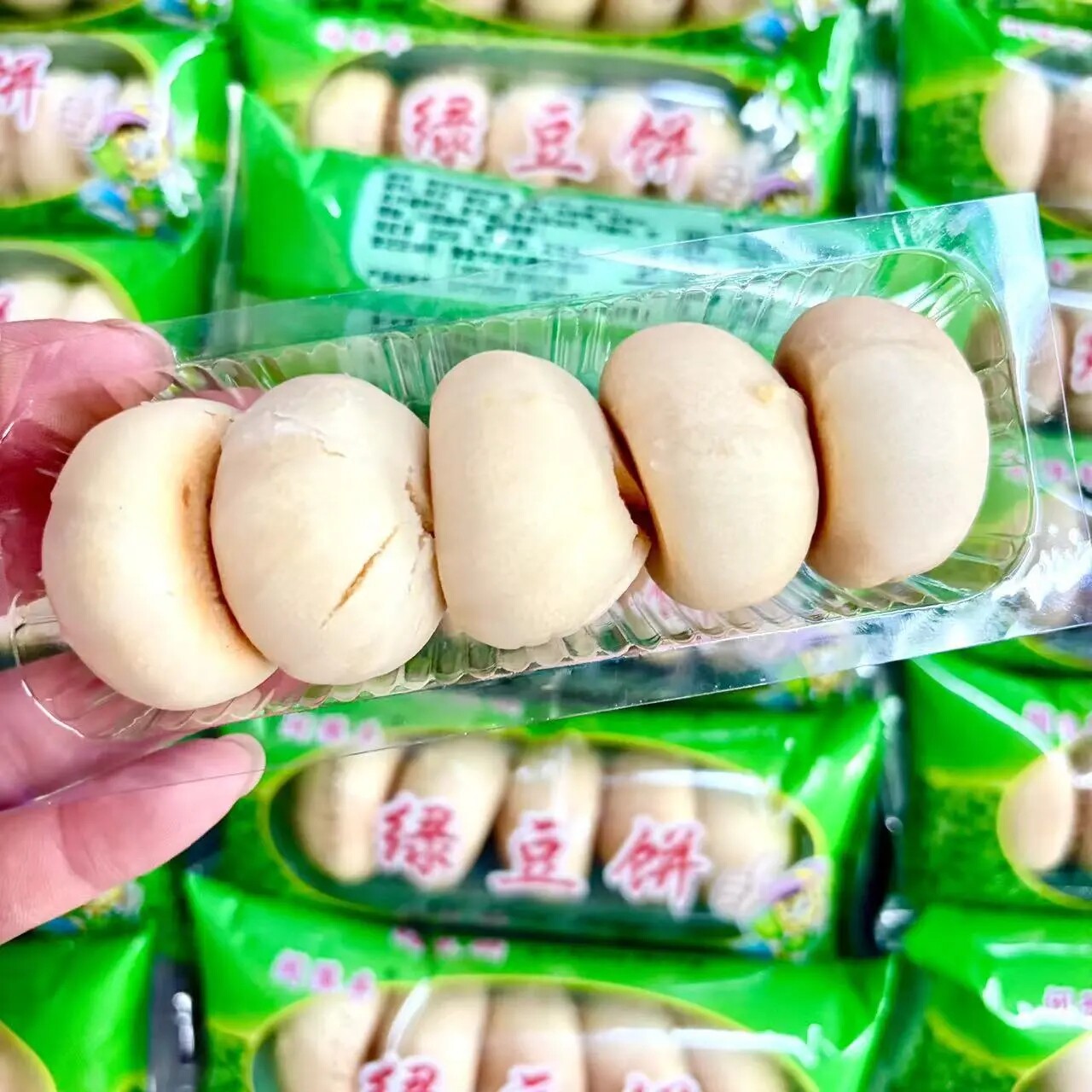 老式薄皮冰沙绿豆糕软糯