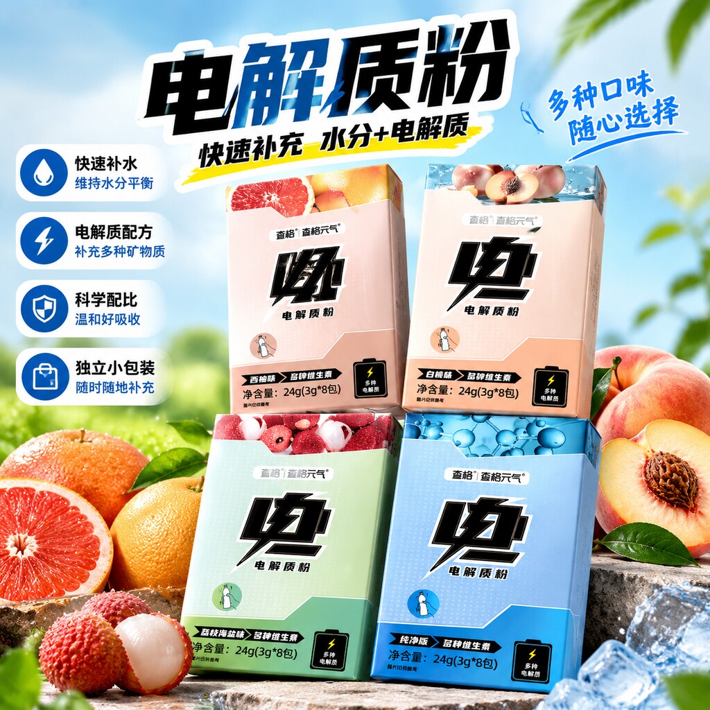 旗舰店电解质粉冲饮粉补水功能多种维生素能量运动其他膳食补充剂