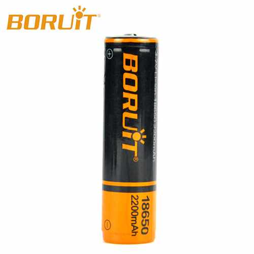 BORUiT 18650锂电池2200mAh IC保护板手电筒头灯18650充电锂电池