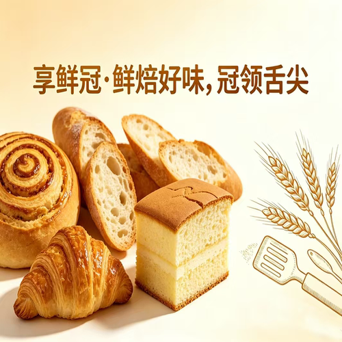 享鲜冠超值面包盲盒10个装