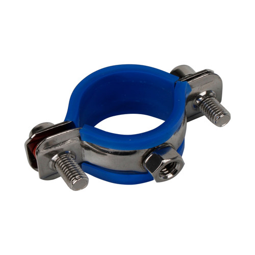 304不锈钢卡扣管支架带垫固定夹抱箍管夹钢管卡箍水管卡子PVC管卡
