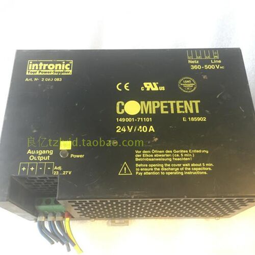 拆机二手 INTRONIC COMPETENT 三相380V输入 24V40A 电源 2080083